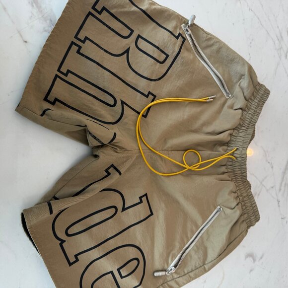 Rhude Brown Printed Swim Shorts